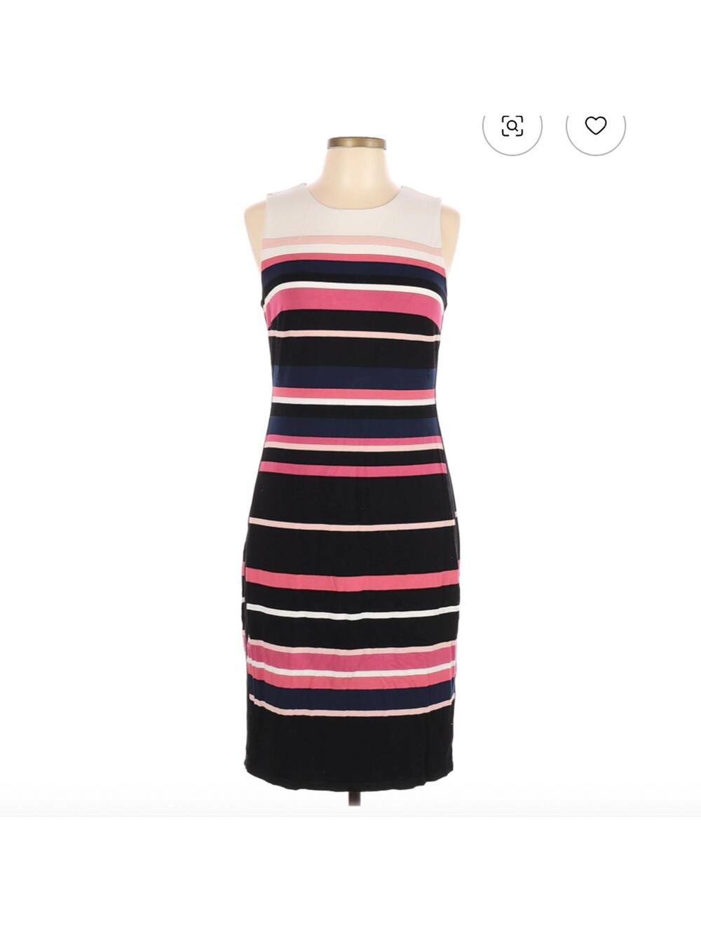 White House Black Market Size 10 Striped Casual Dress